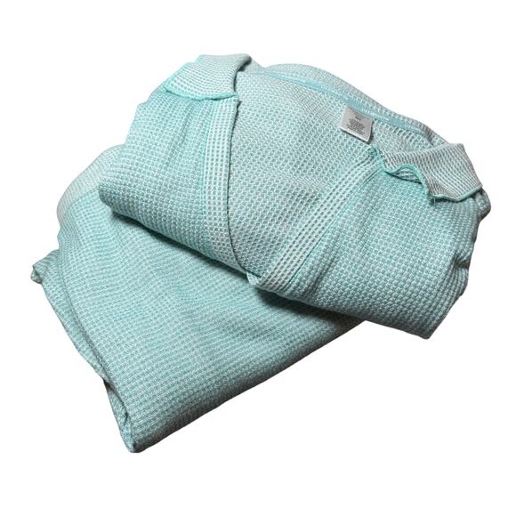 Liz Claiborne Light Blue Waffle Knit Lounge Set Women’s Plus Size 3X Sleepwear - Picture 1 of 11